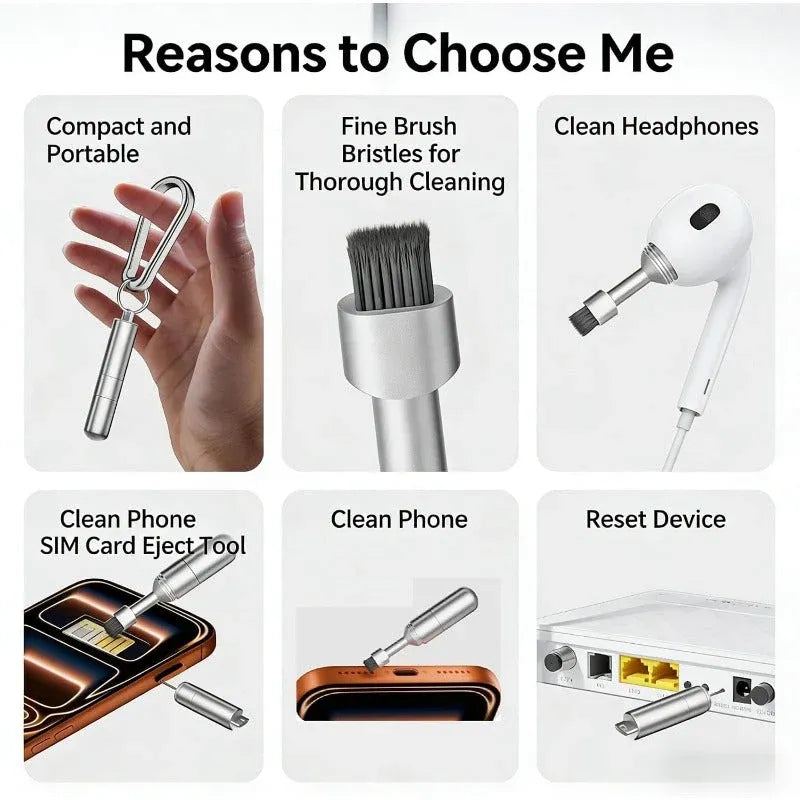 2-in-1 Tech Cleaning Keychain