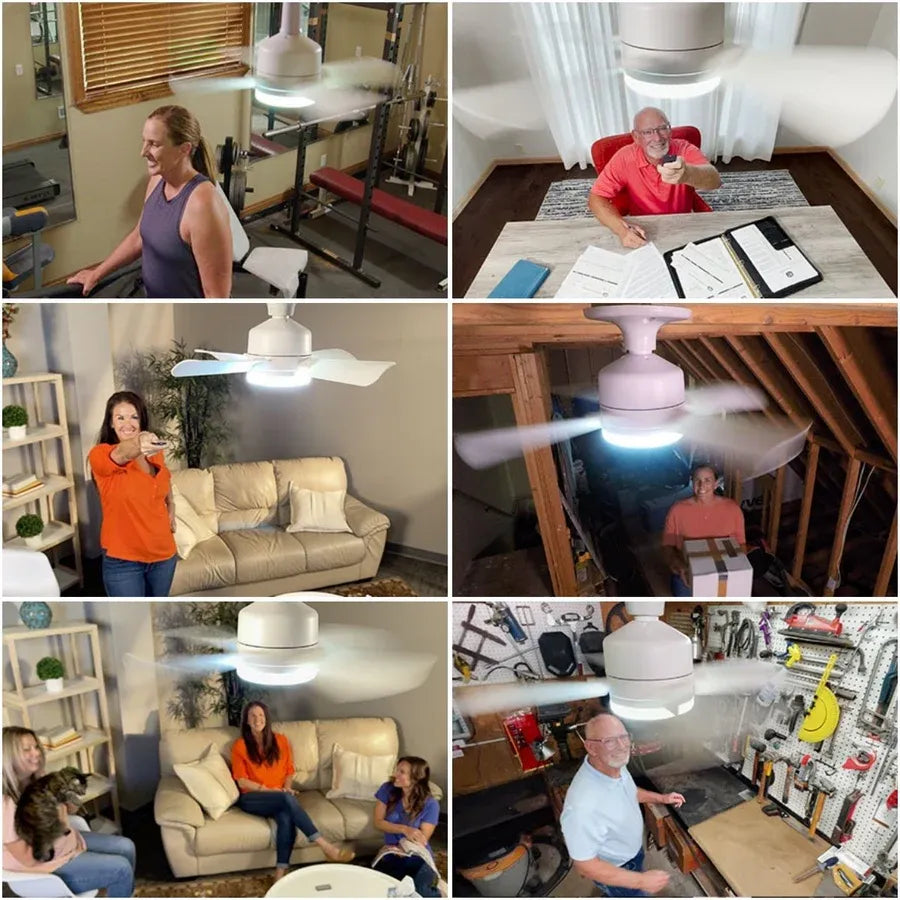 2-in-1 Dimmable Socket Fan