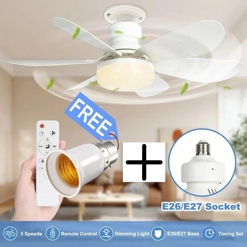 2-in-1 Dimmable Socket Fan