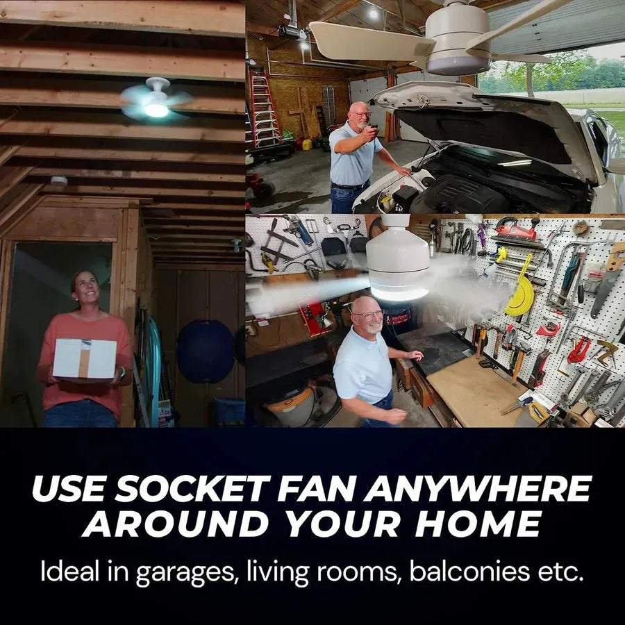 2-in-1 Dimmable Socket Fan