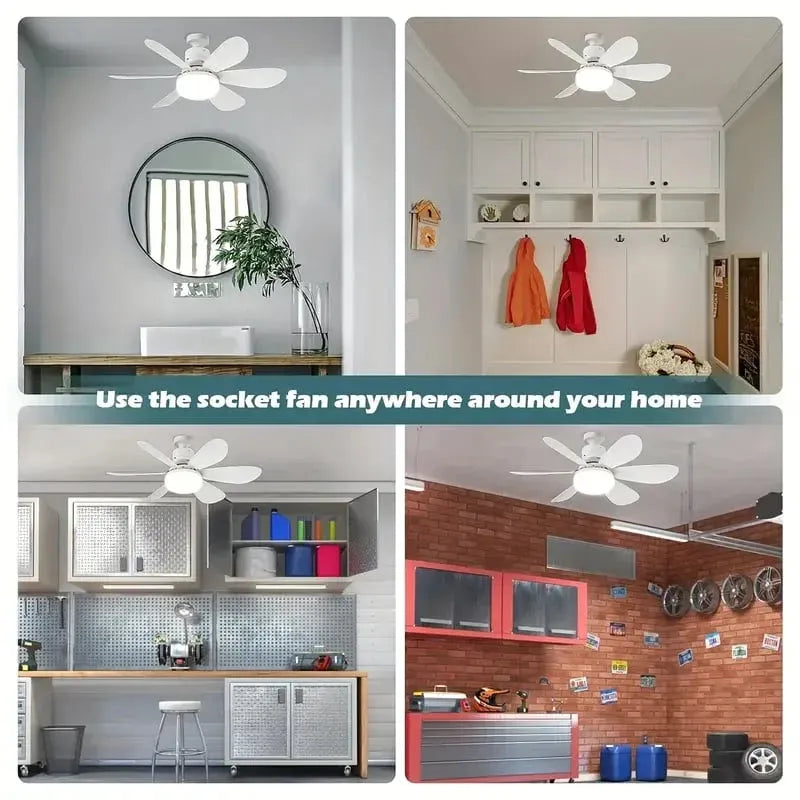 2-in-1 Dimmable Socket Fan