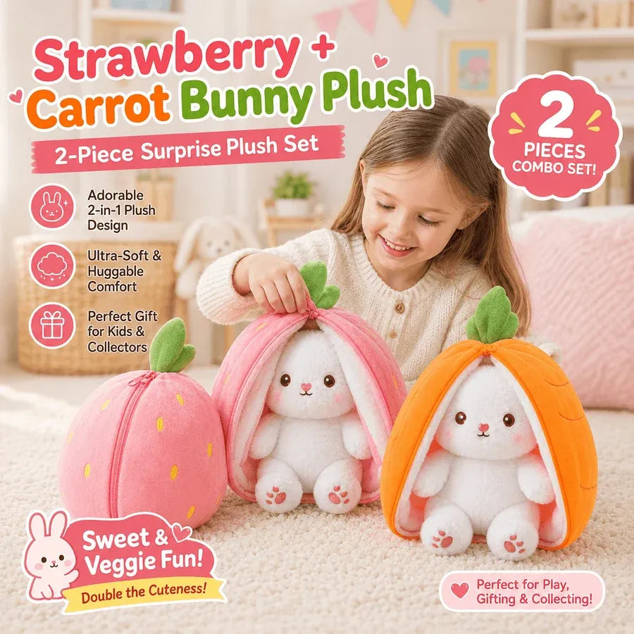 2-in-1 Convertible Bunny Plush